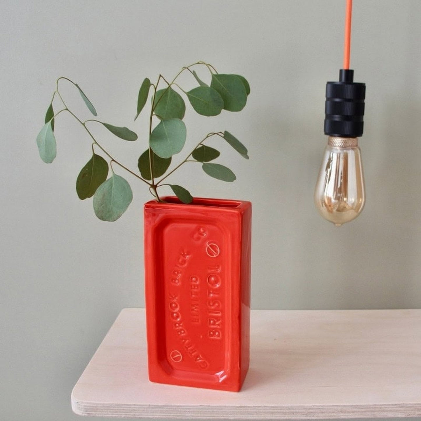 Orange Bristol Brick Vase