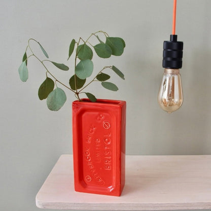 Orange Bristol Brick Vase
