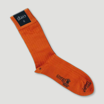 Orange Wool Socks | Lightweight from Corgi Socks - British Made Wool Socks