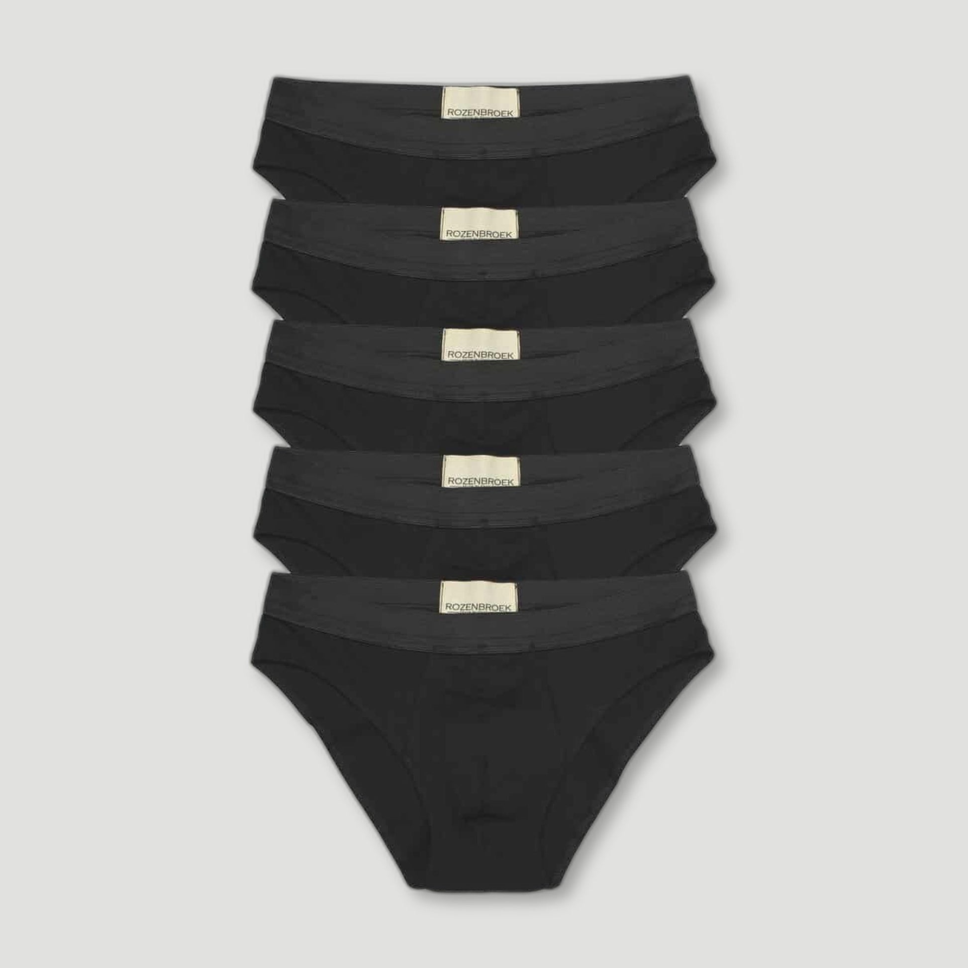 Organic Bamboo Jersey Brief in Black