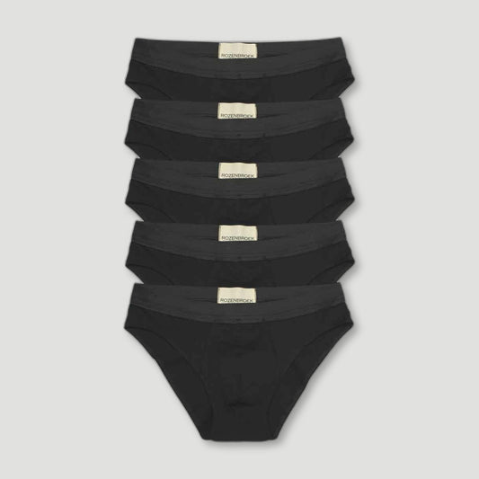 Organic Bamboo Jersey Brief in Black