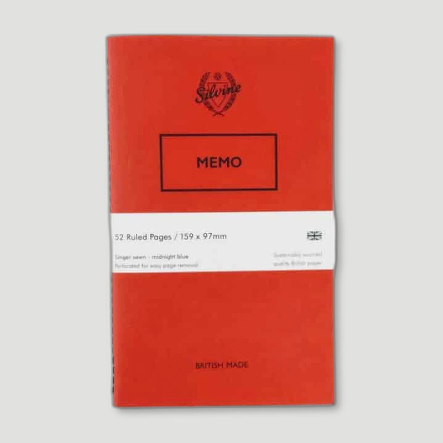 Original Red Memo Book from Silvine Originals - British Made Stationery