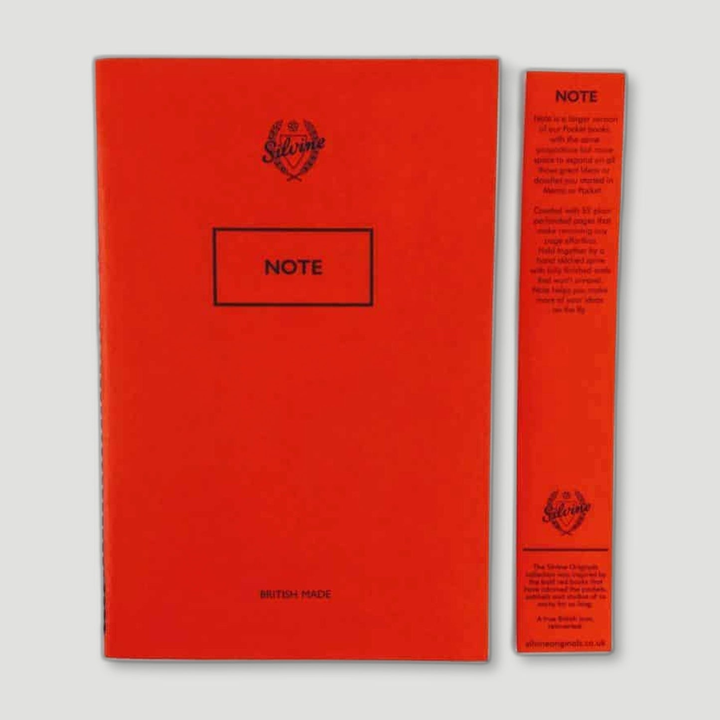 Original Red Note Book from Silvine Originals - British Made Stationery