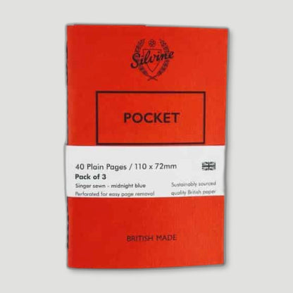 Original Red Pocket Book | 3 Pack from Silvine Originals - British Made Stationery
