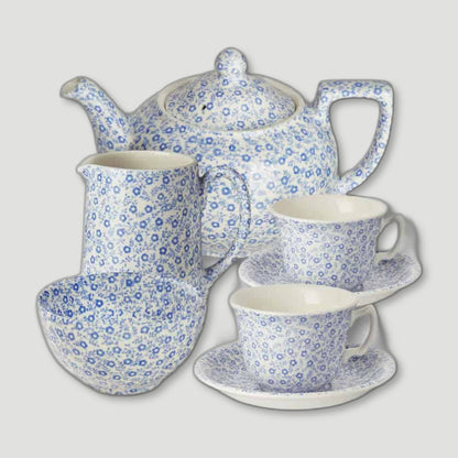 Pale Blue Felicity Tea Set from Burleigh Pottery - British Made Tableware