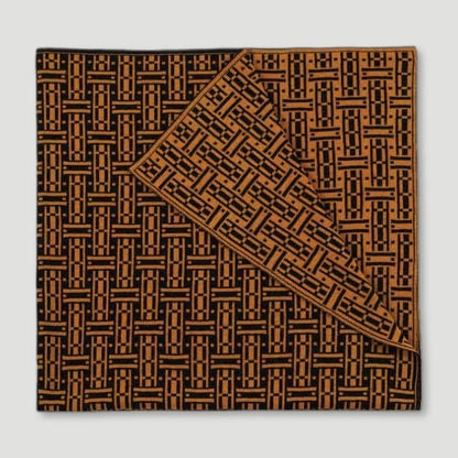 Parquet Throw Saffron from Ambar Living - British Made Homeware