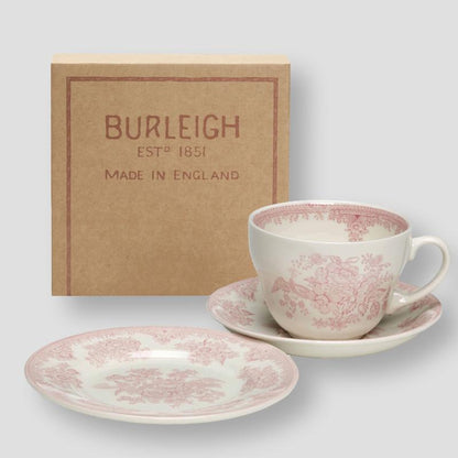 Pink Asiatic Pheasants Breakfast Cup Gift Set