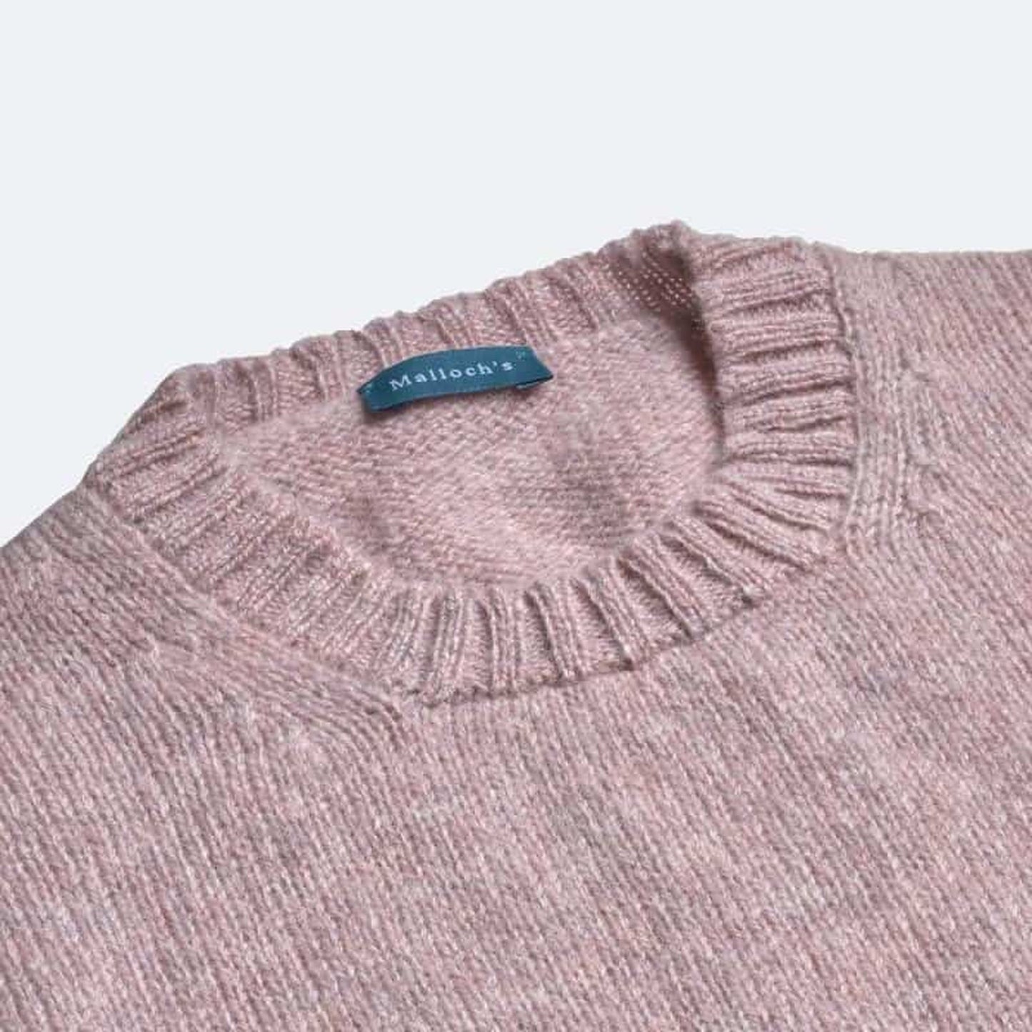 Pink Wreay Shetland Wool Crew Neck
