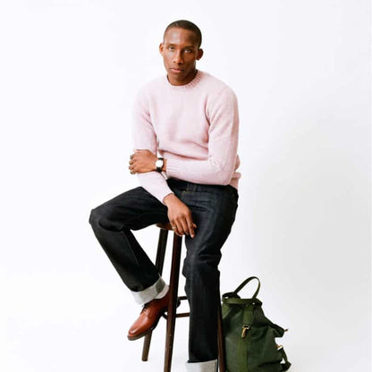 Pink Wreay Shetland Wool Crew Neck