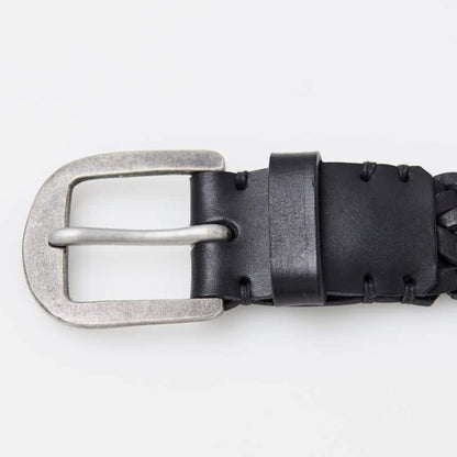 Pitch Black Pewter Braided Belt