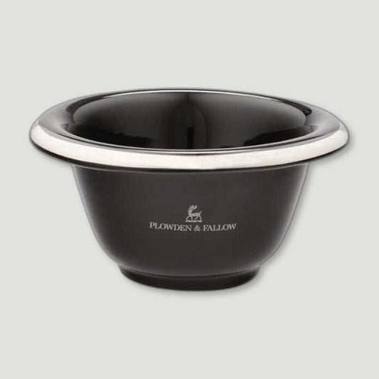 PORCELAIN SHAVING BOWL EBONY from Plowden & Fallow - British Made Perfumes & Fragrances
