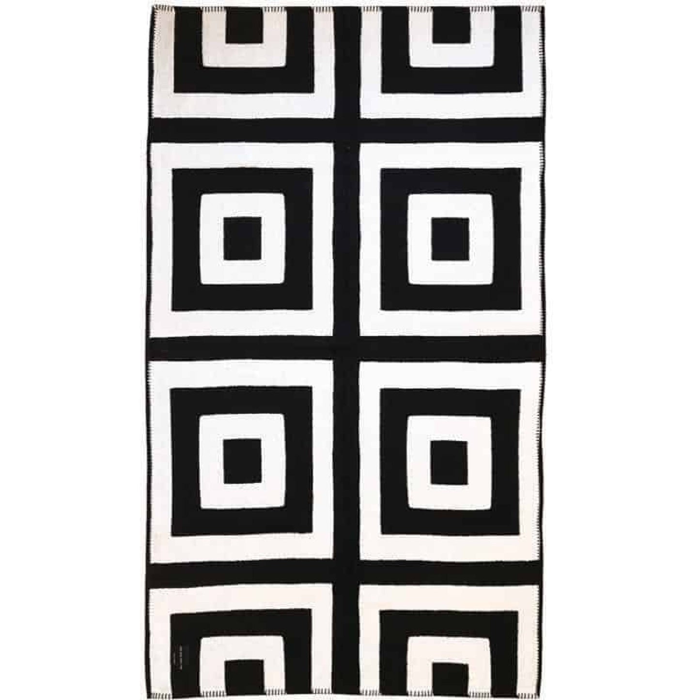 Recycled Cotton Nola Throw - Black & White