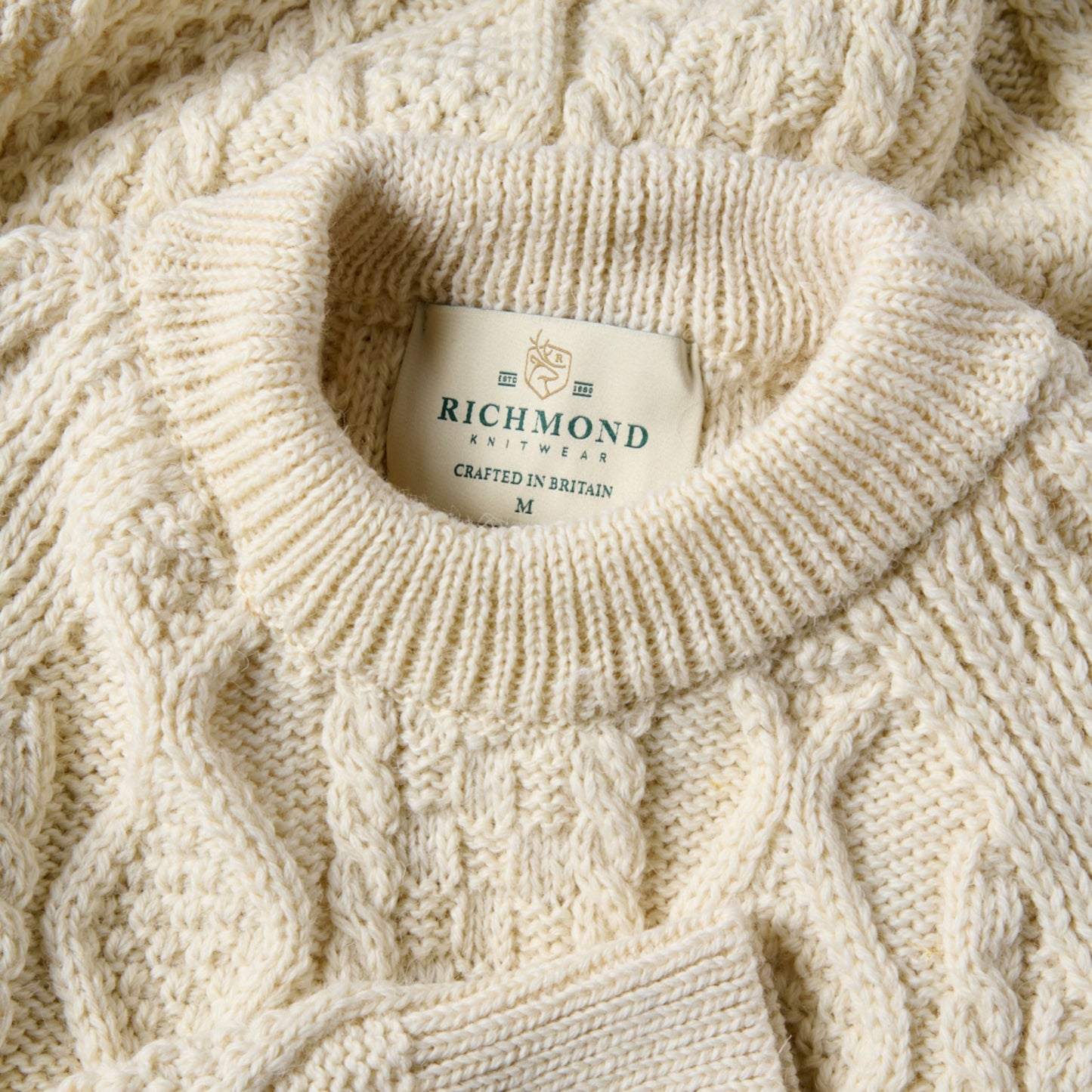 Men's Aran Jumper - Ecru