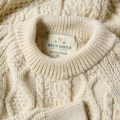 Men's Aran Jumper - Ecru