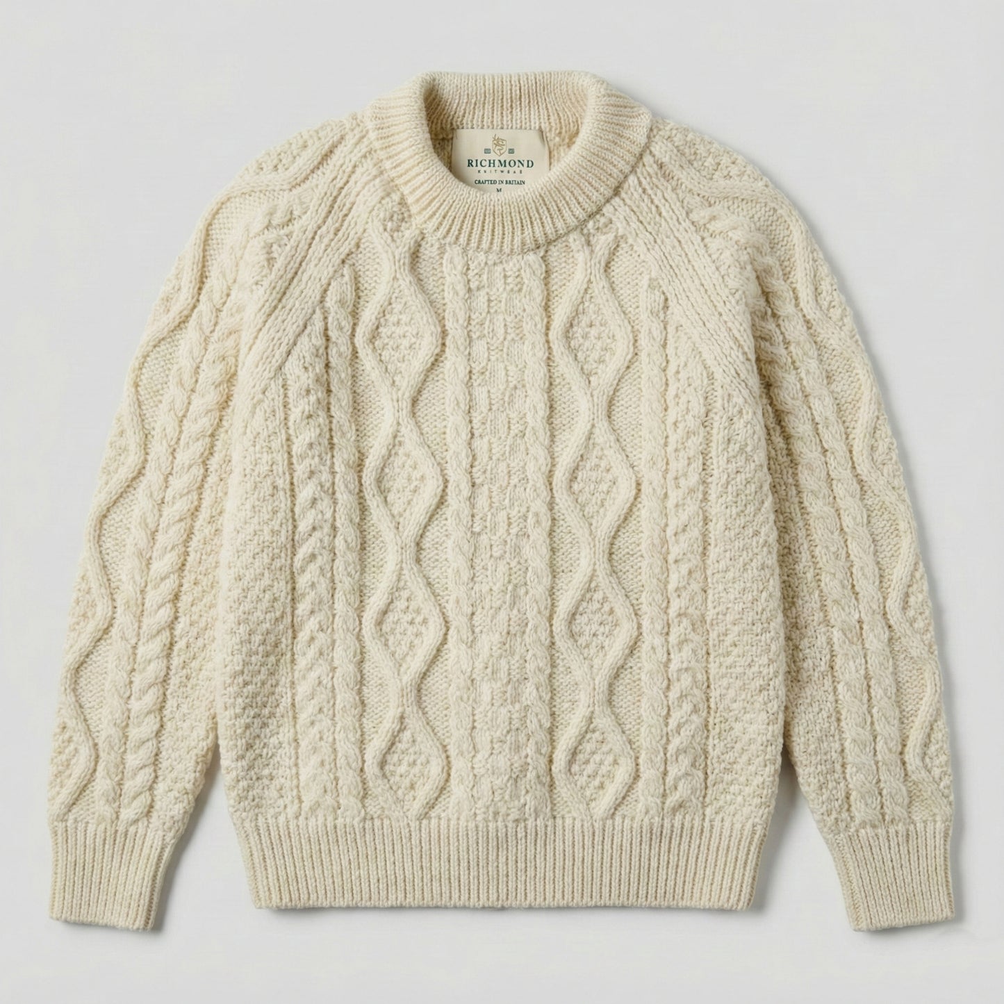 Men's Aran Jumper - Ecru