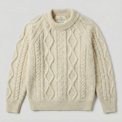 Men's Aran Jumper - Ecru