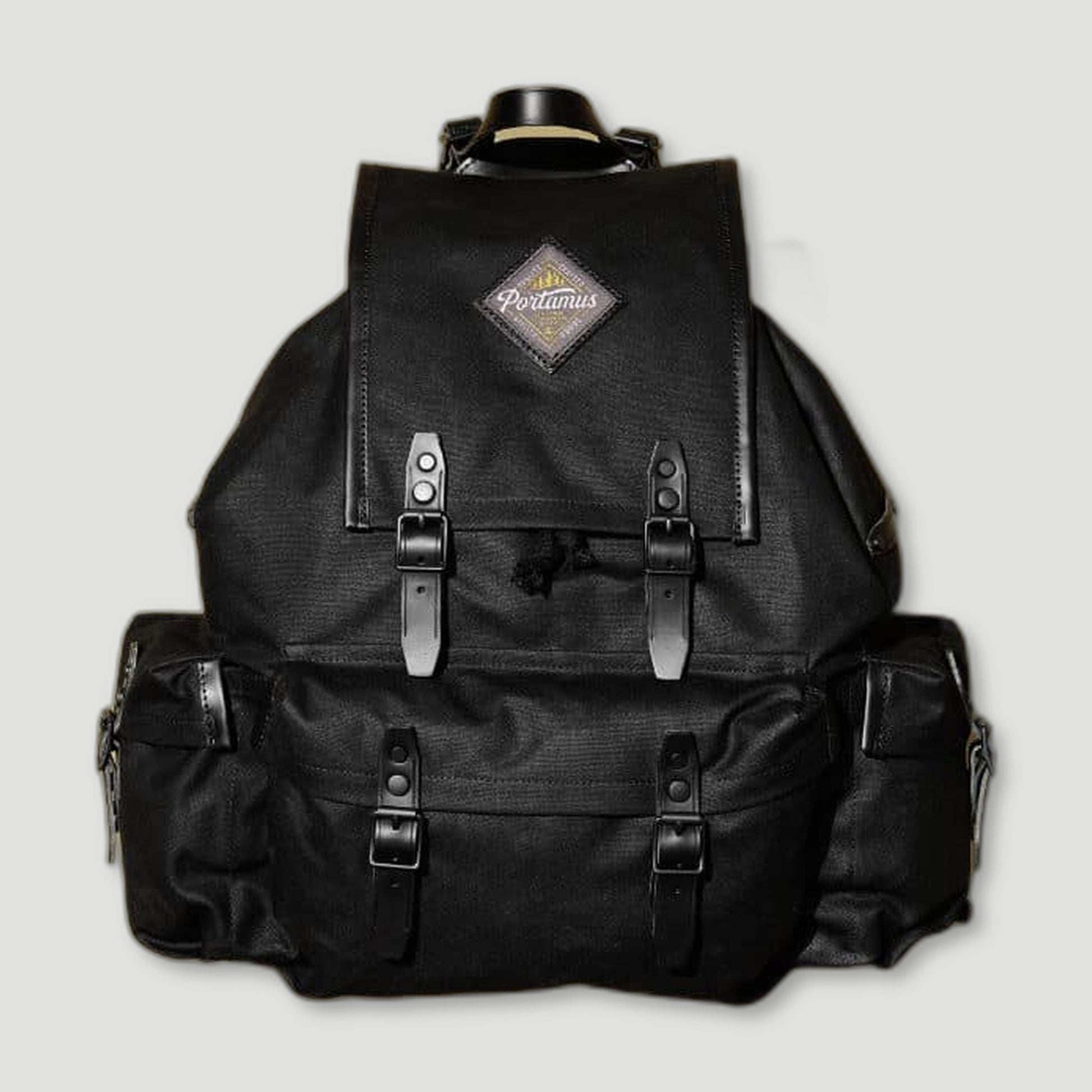 Front view of Rockness Absolute Black from Portamus - British Made Bags
