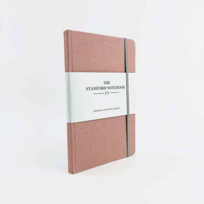 Rose Pink Woven Cloth Notebook