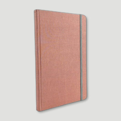 Rose Pink Woven Cloth Notebook from The Stamford Notebook Co - British Made Stationery