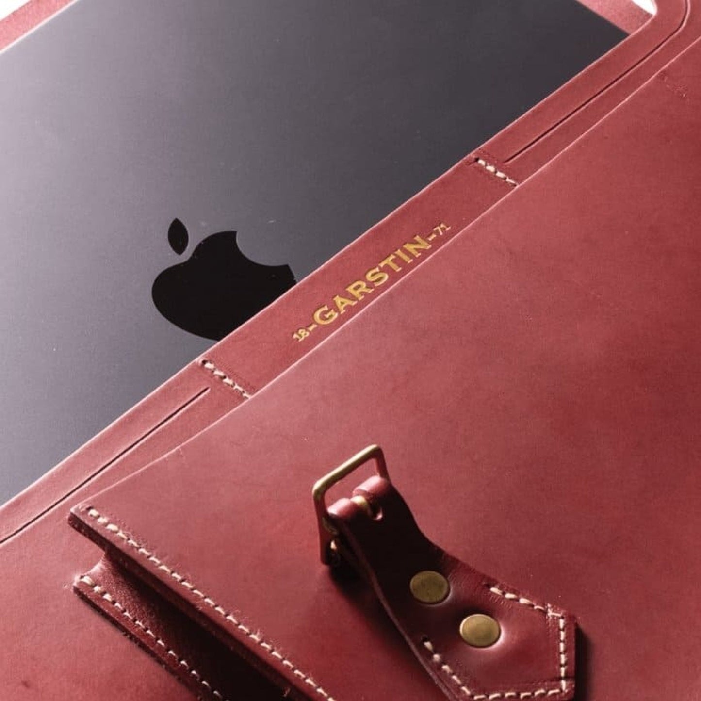 Leather Satchel - Rouge Red