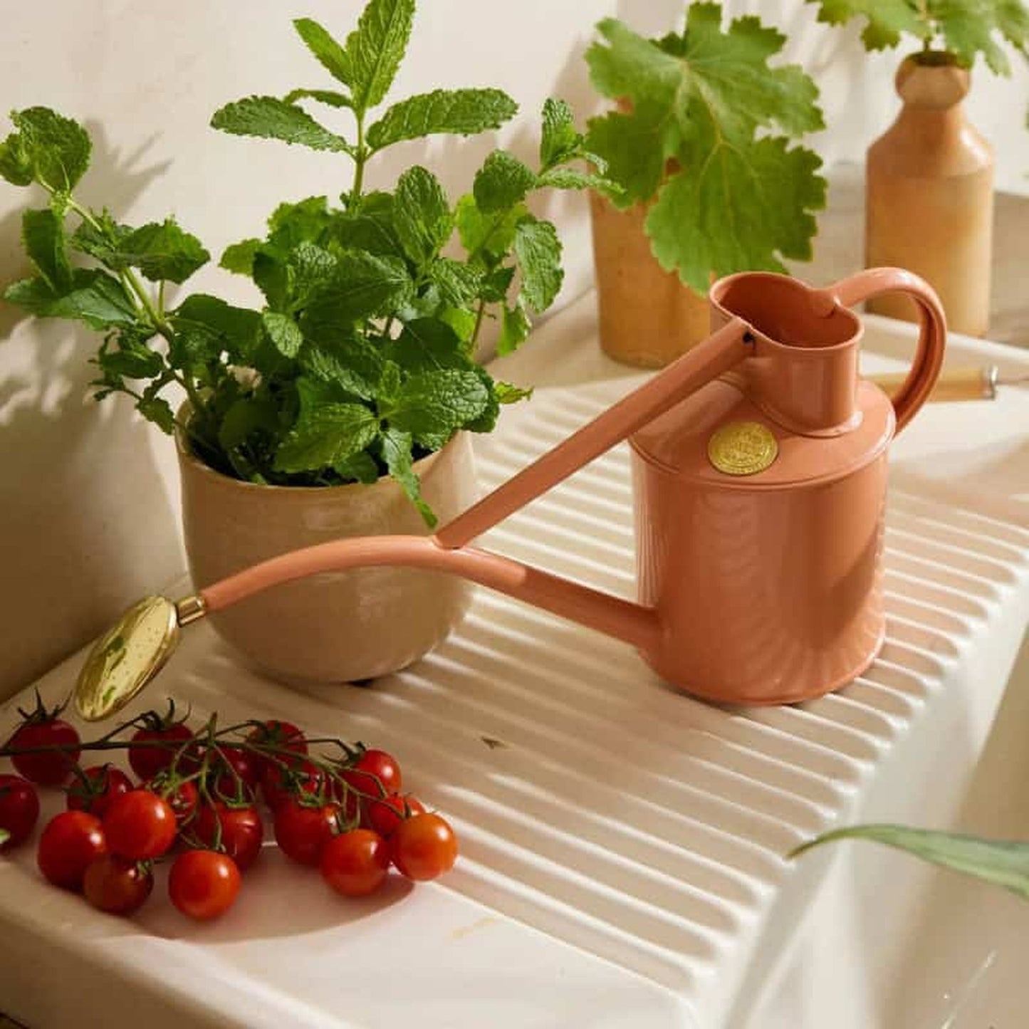 Rowley Ripple - Two Pint Clay Pink Watering Can