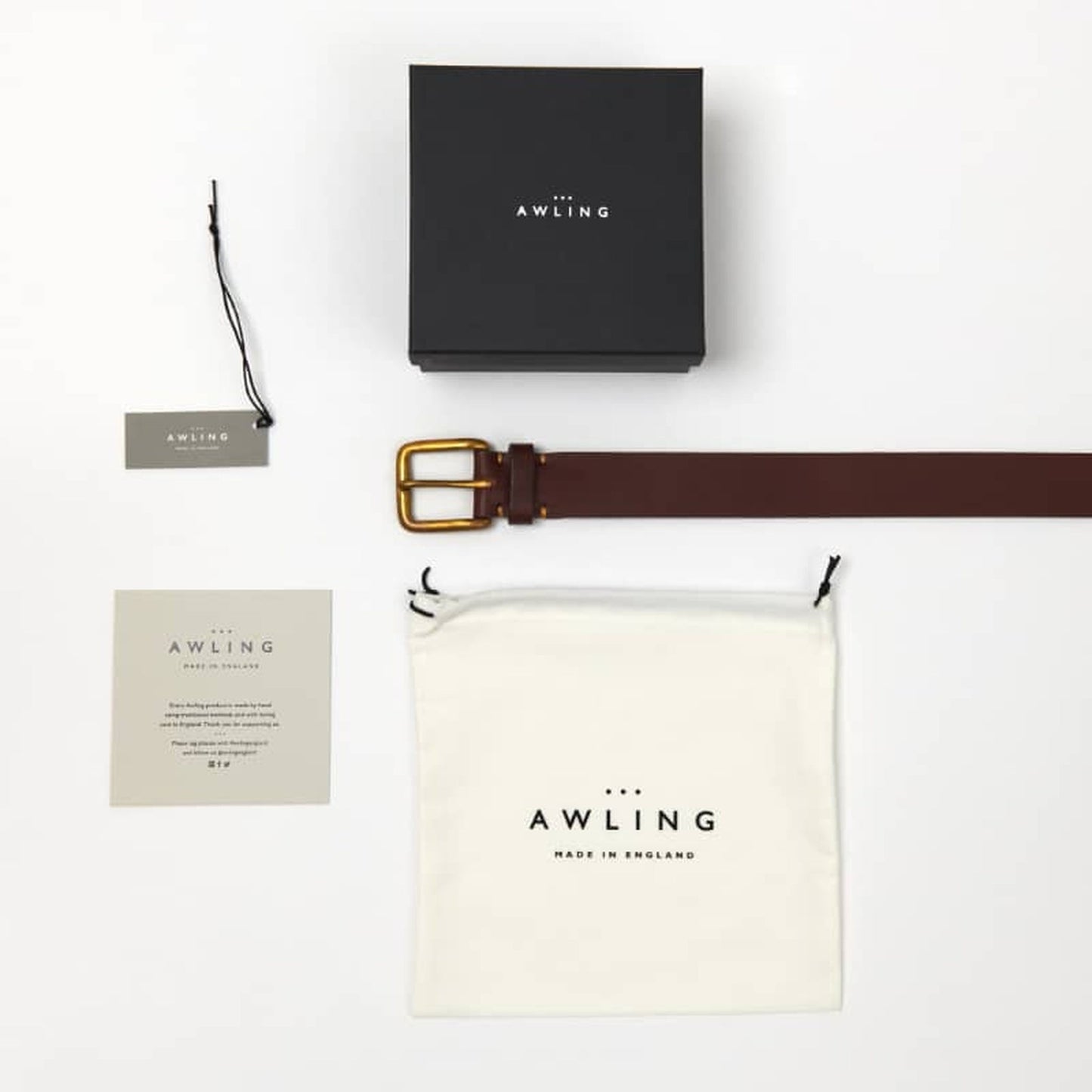 Russet Brown Brass Modernist Belt