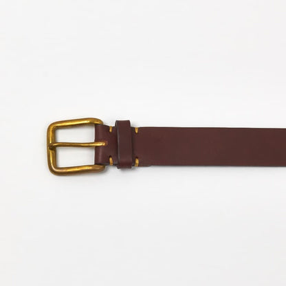 Russet Brown Brass Modernist Belt