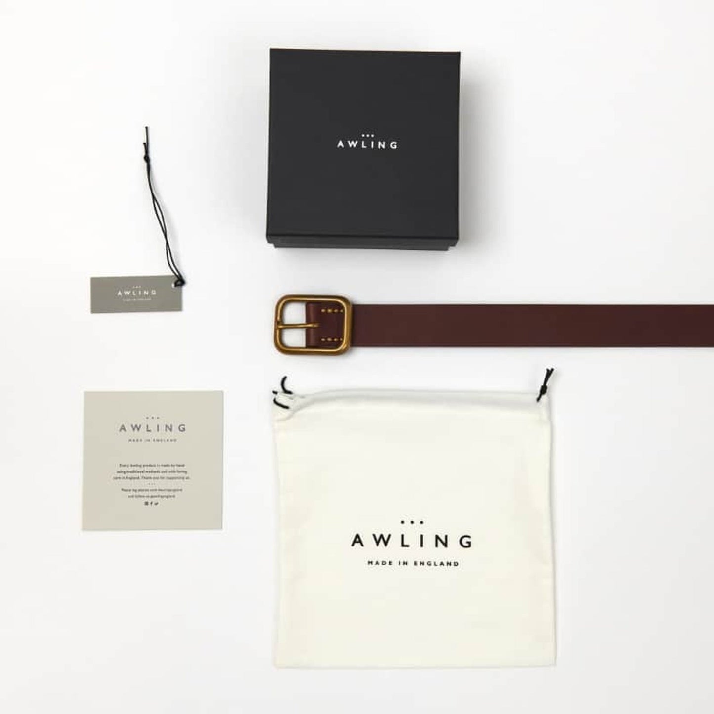 Russet Brown Brass Pavilion Belt