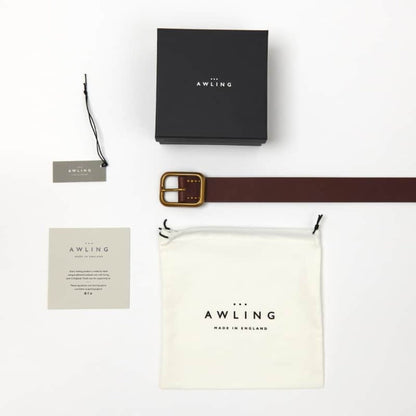 Russet Brown Brass Pavilion Belt