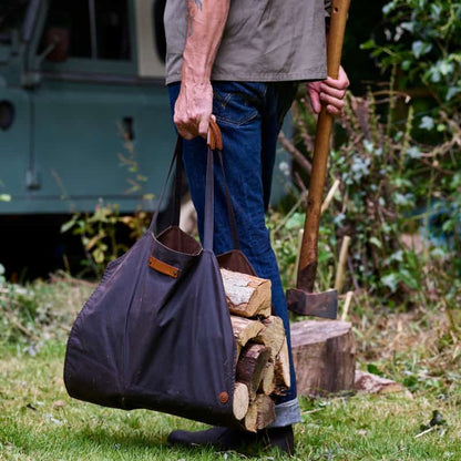 Rustic Oak Log Carrier