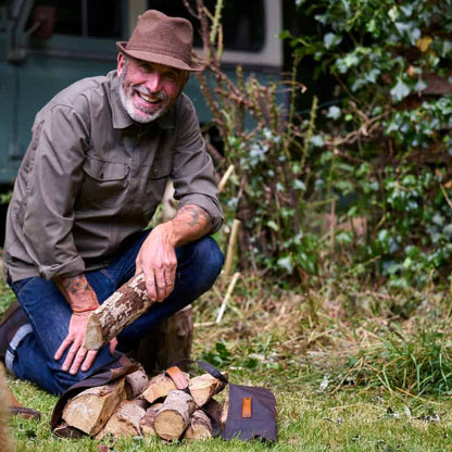 Rustic Oak Log Carrier