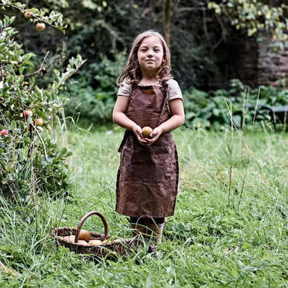 Rustic Waxed Cotton Children's Apron