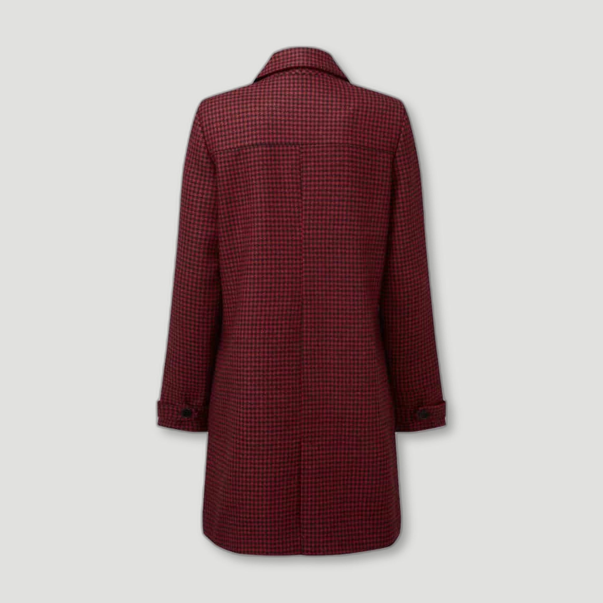 Back view of Sartre Ladies Coat from Izzy Lane - British Made Wool Clothing