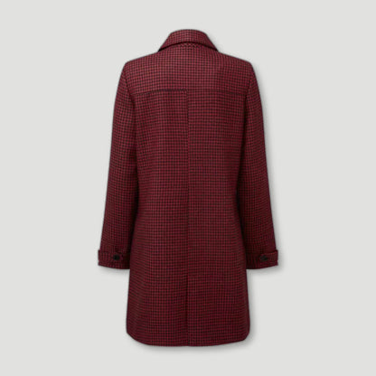 Back view of Sartre Ladies Coat from Izzy Lane - British Made Wool Clothing