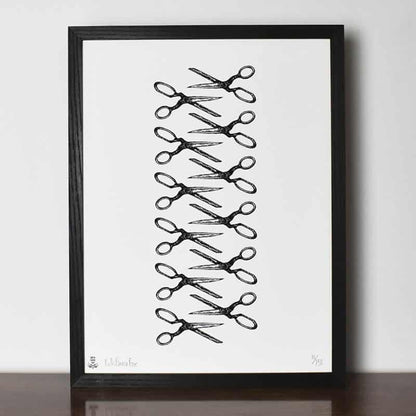 Scissor Pattern Limited Edition Print 12" x 16"