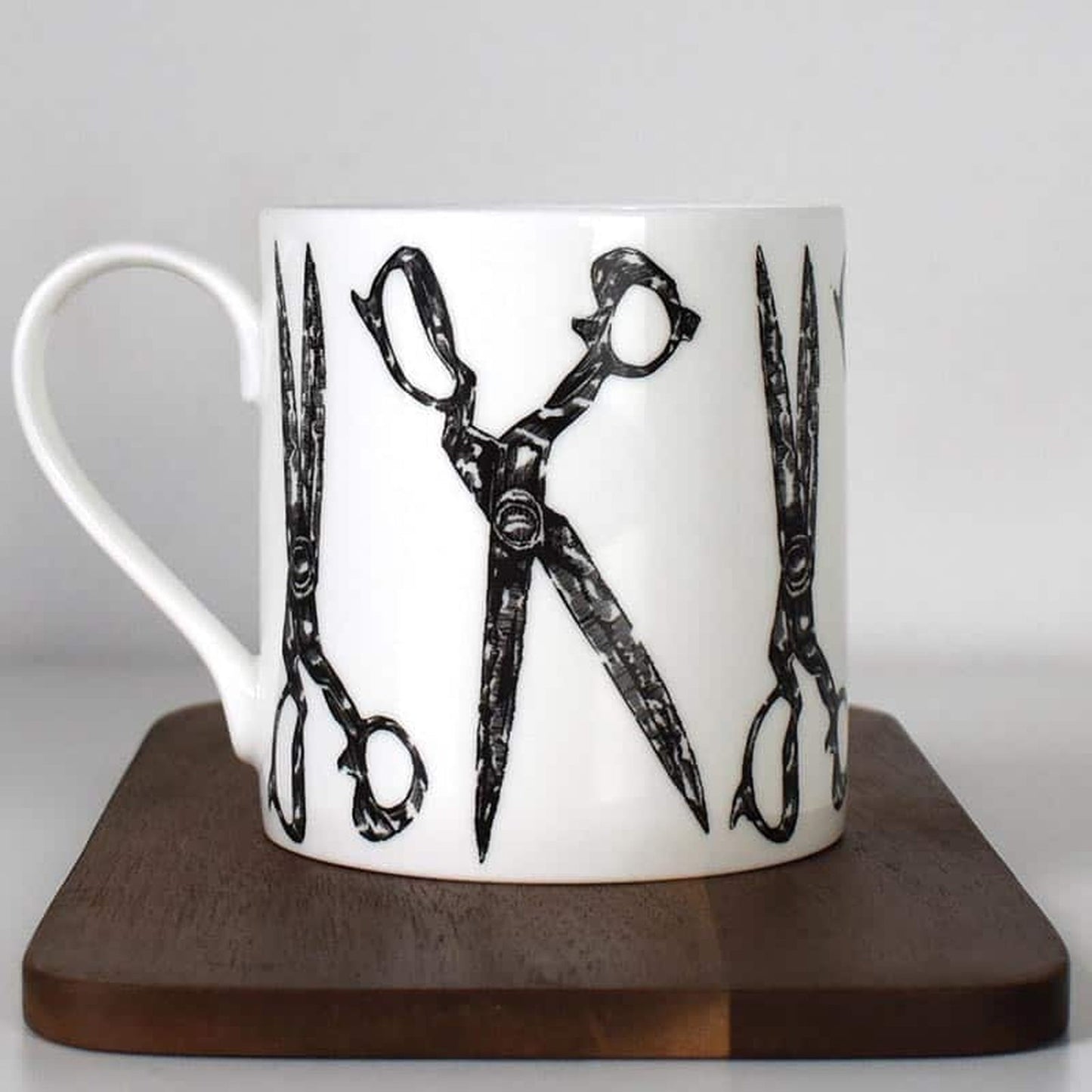 Set of Five Illustrated Cups