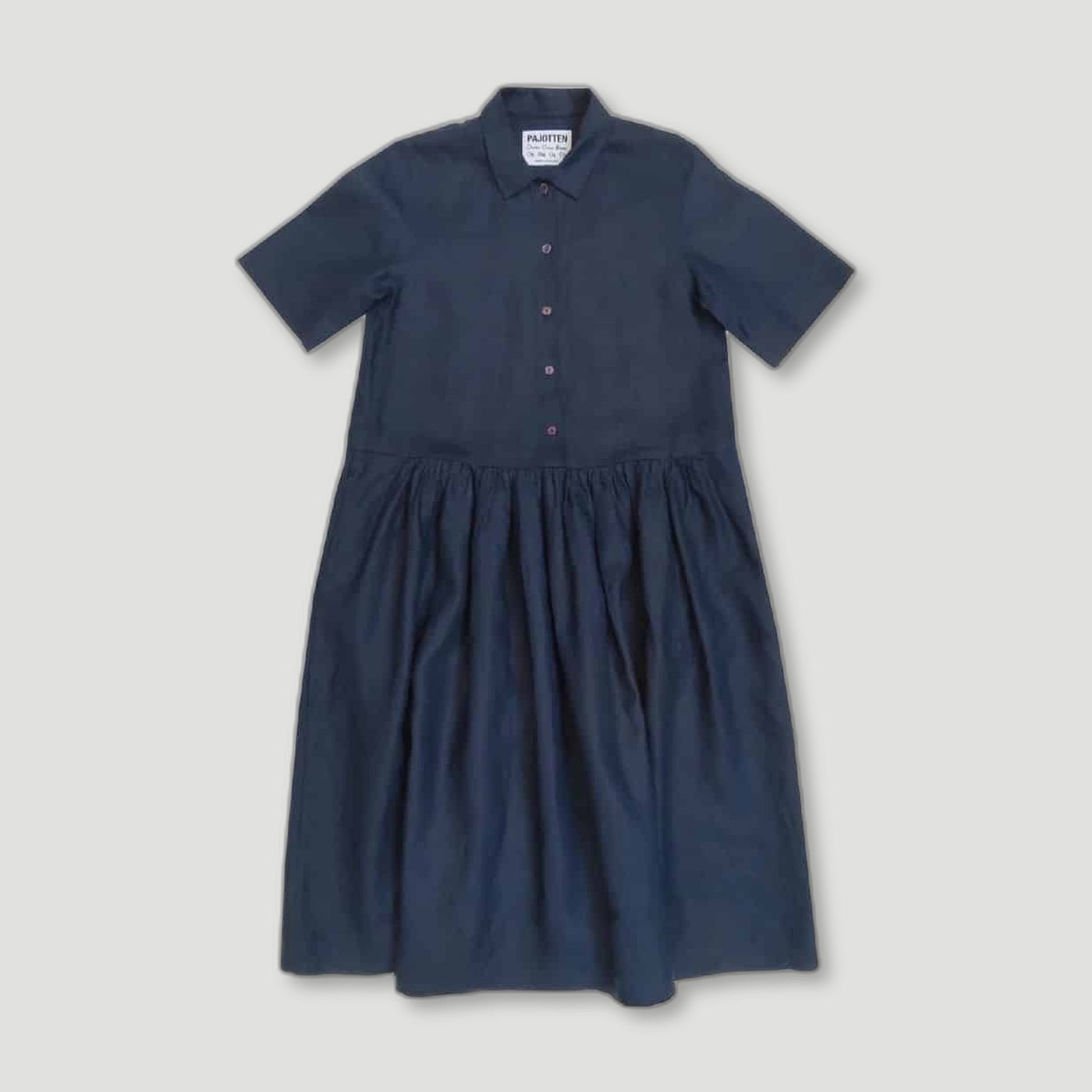 Short Sleeved Field Dress deadbolt linen - Blue