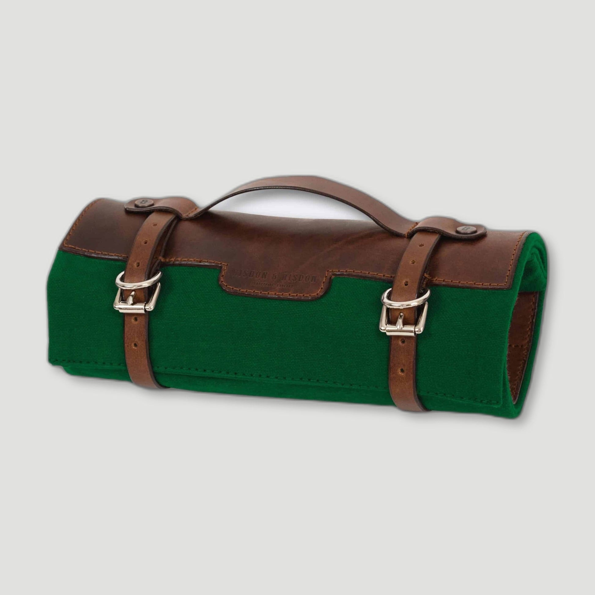 Shropshire Green Canvas & Leather Artist Roll from Risdon & Risdon - British Made Aprons