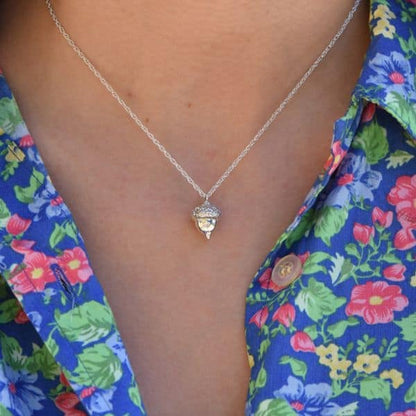 Silver Acorn Necklace