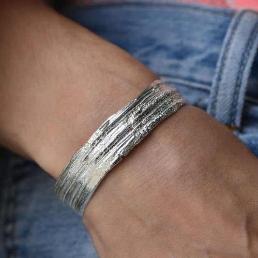 Silver Bark Cuff