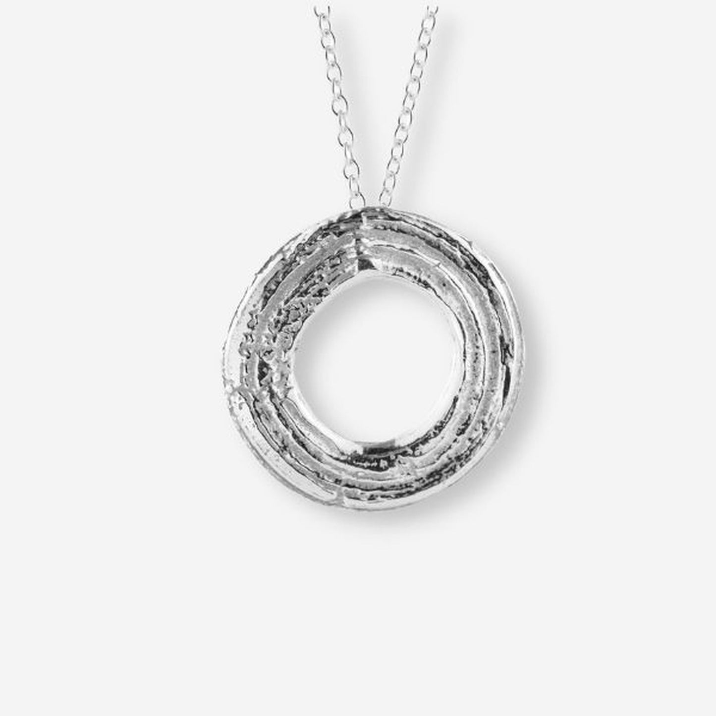Silver Oak Bark Necklace