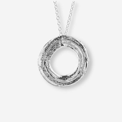 Silver Oak Bark Necklace