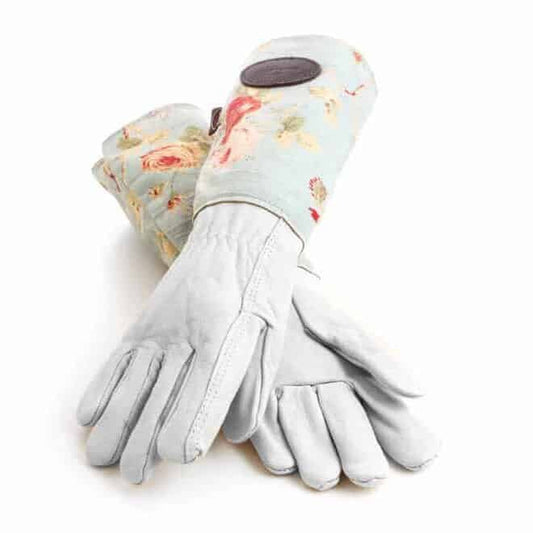 Small Floral Blue Gardening Gloves