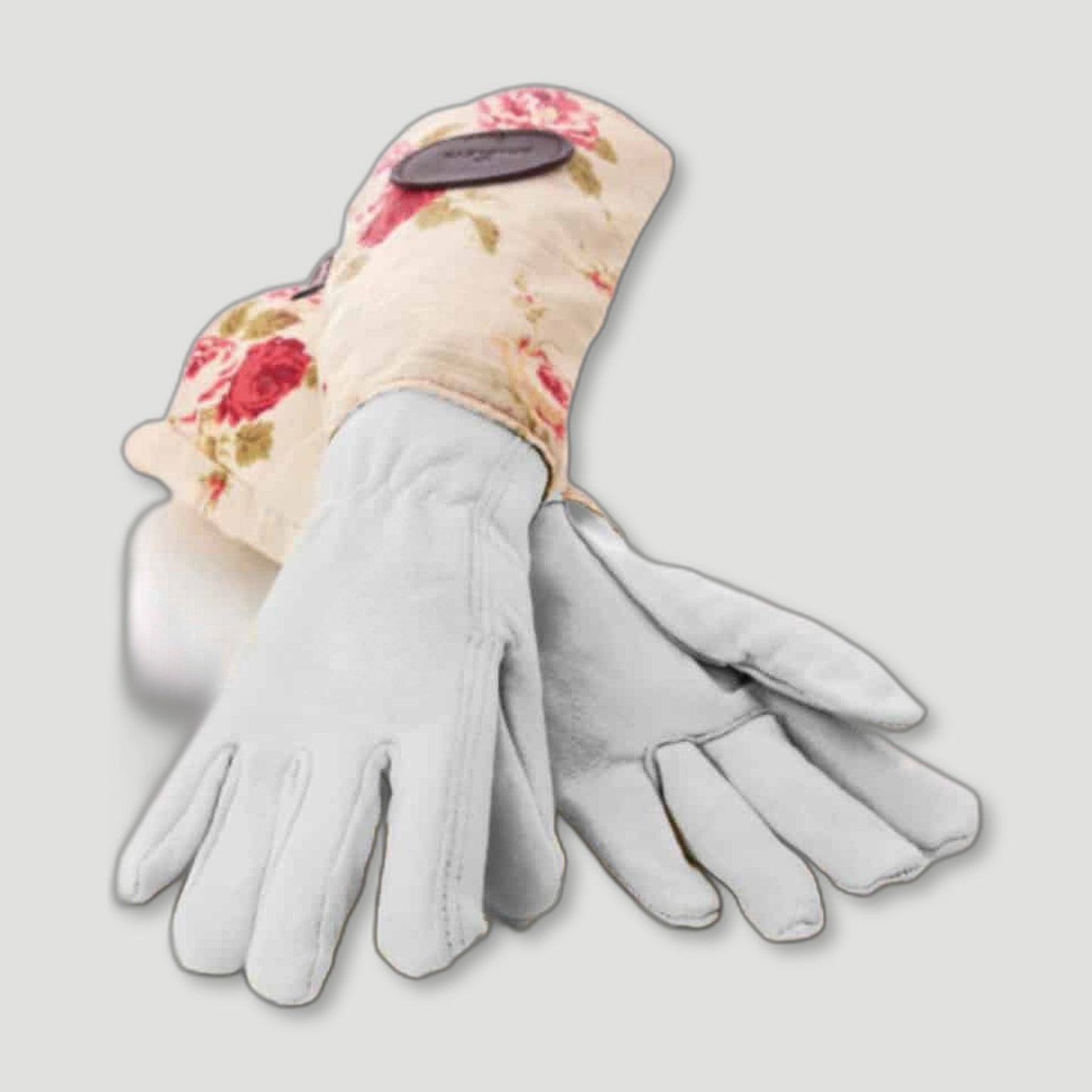 Small Floral Pink Gardening Gloves from Bradleys Tannery - British Made Gardening Gloves