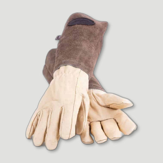 Small Suede Leather Gardening Gloves from Bradleys Tannery - British Made Gardening Gloves