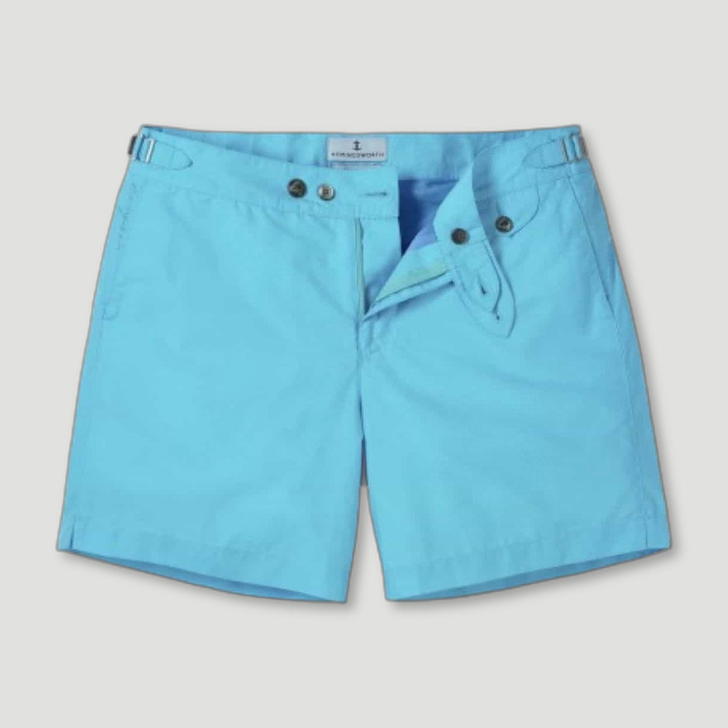Solid light blue 'Clipper' swim shorts