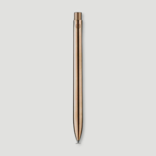 Stainless Steel 18ct Rose Gold Pen from Ajoto - British Made Pens