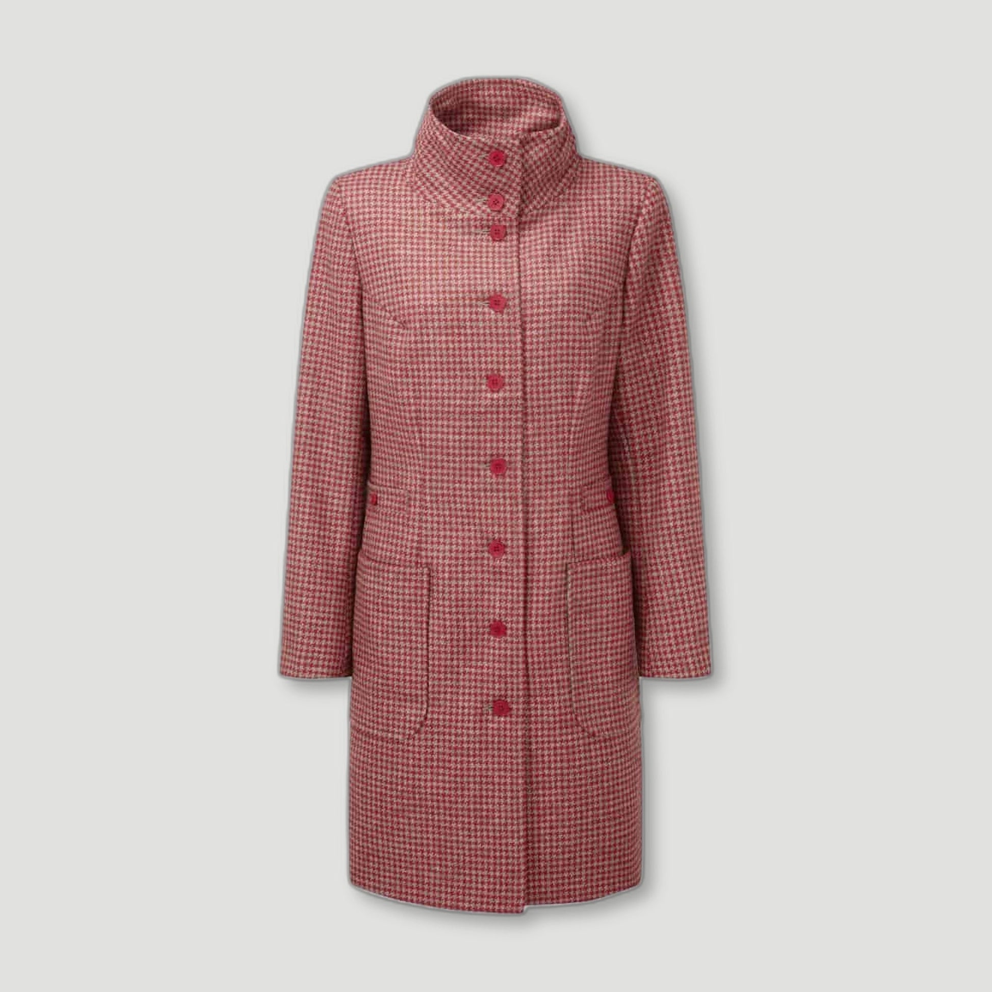 Front view of Sycamore Ladies Coat from Izzy Lane - British Made Wool Clothing