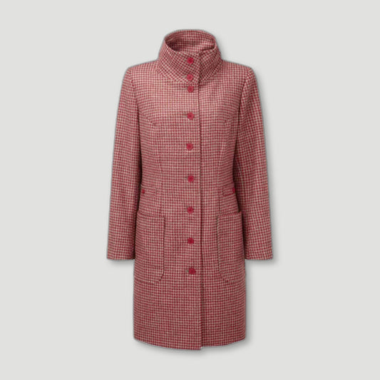 Front view of Sycamore Ladies Coat from Izzy Lane - British Made Wool Clothing