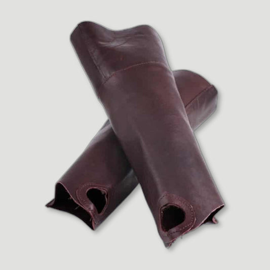 Tan Leather Arm Protectors from Bradleys Tannery - British Made Gardening Gloves